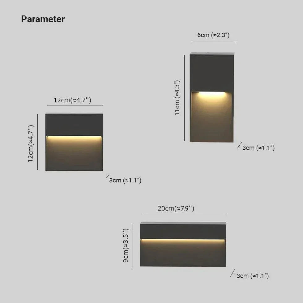 Lumière Extérieure De Marche Rectangulaire À Led Avec Capteur - Clowas.fr