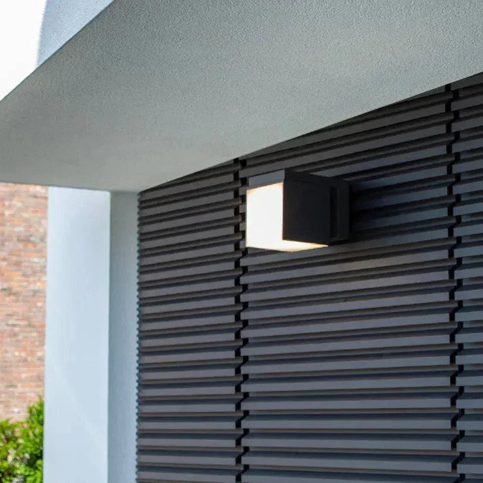 Applique Murale Extérieure À Led Noire Rotative Géométrique - Clowas.fr