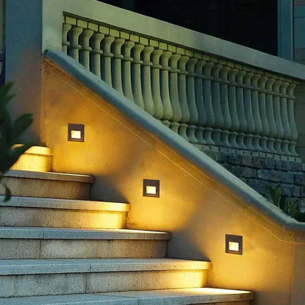 Luminaire Extérieur À Led Encastré Géométrique À Gradins - Clowas.fr
