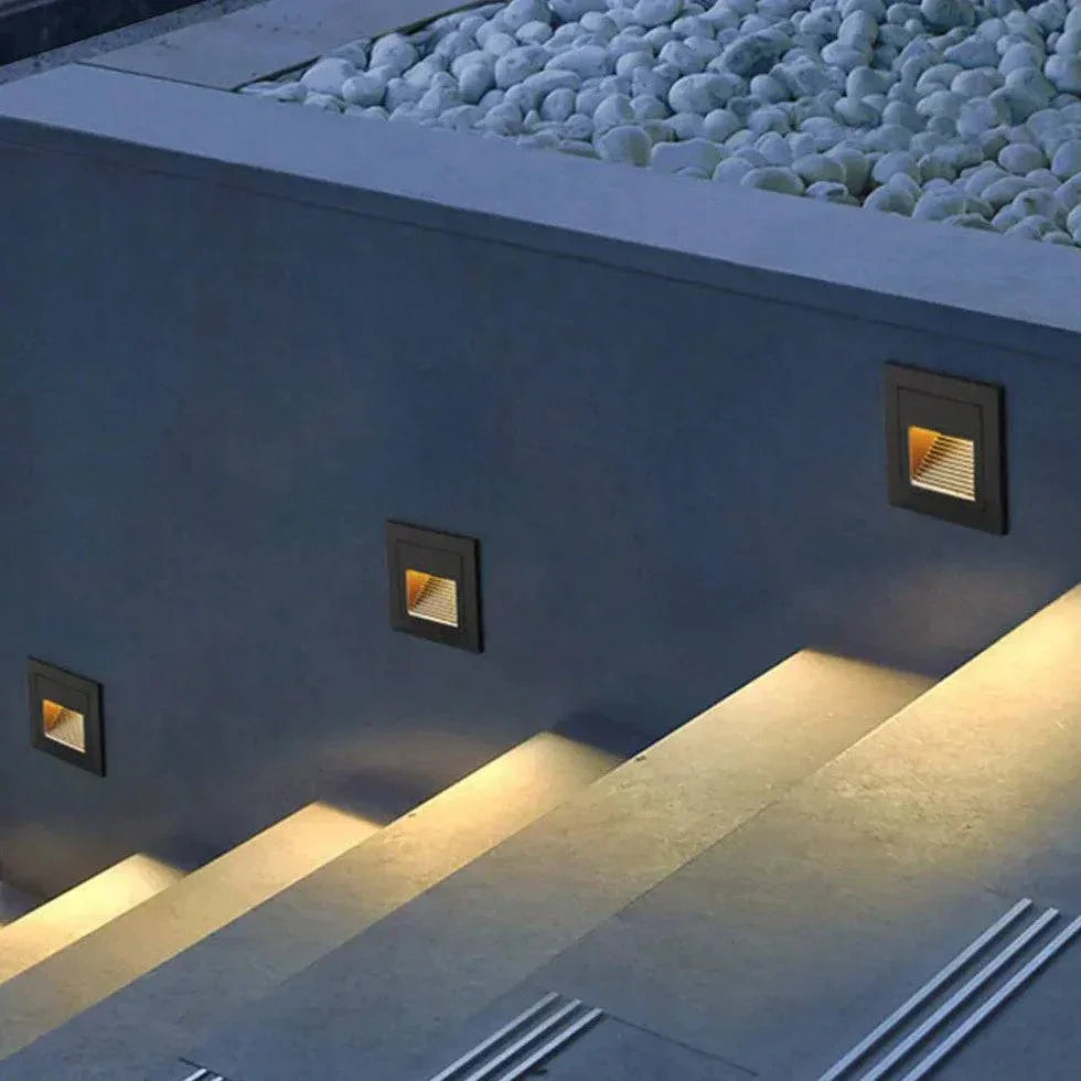 Luminaire Extérieur À Led Encastré Géométrique À Gradins - Clowas.fr