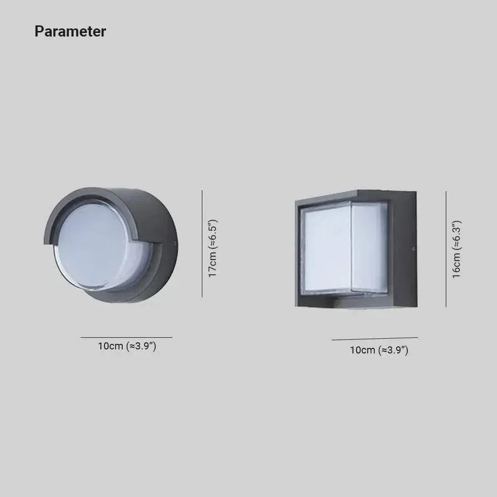 Applique Murale D'Extérieur À Led Noire Géométrique Minimaliste - Clowas.fr