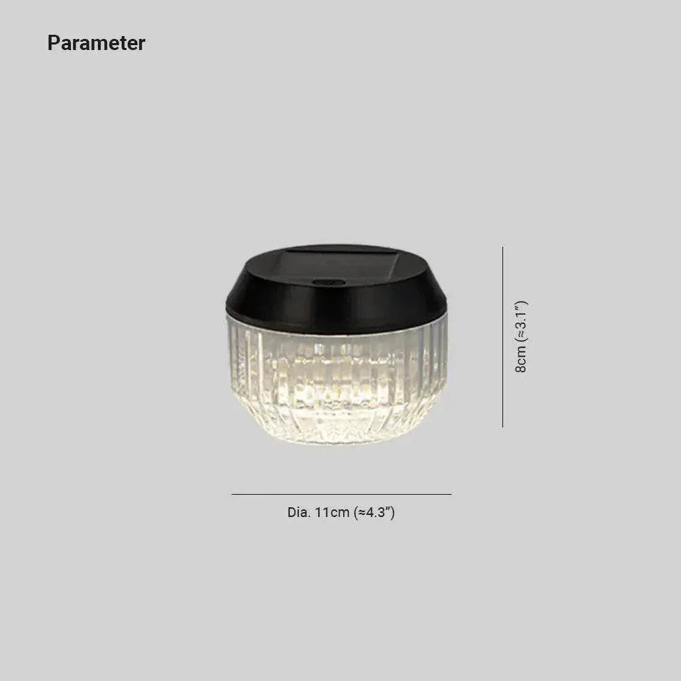 Lampe De Table D'Extérieur Ronde En Acrylique Blanche - Clowas.fr