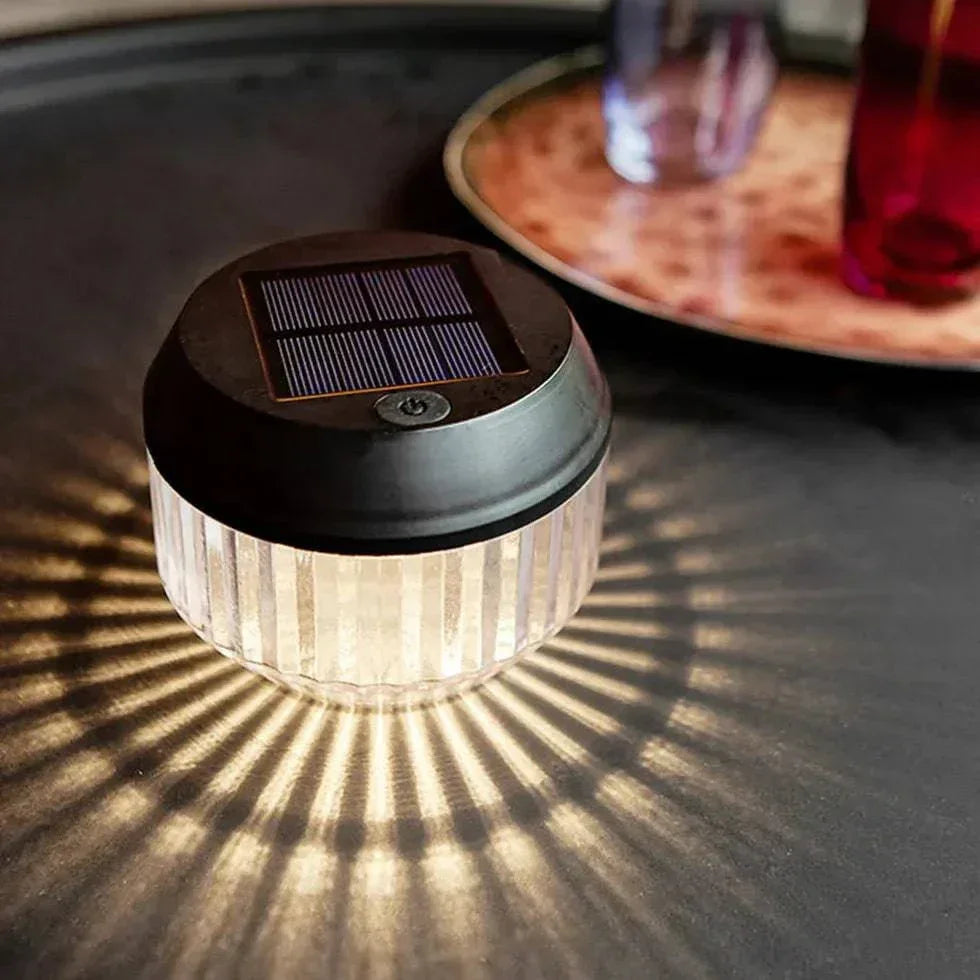 Lampe De Table D'Extérieur Ronde En Acrylique Blanche - Clowas.fr