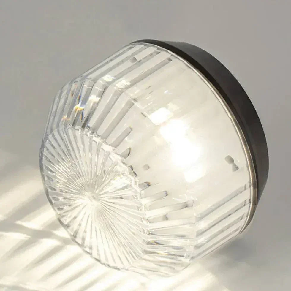 Lampe De Table D'Extérieur Ronde En Acrylique Blanche - Clowas.fr