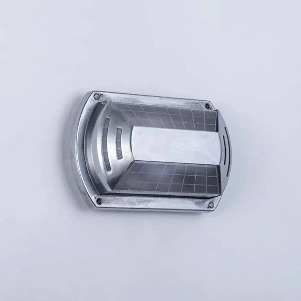 Applique Murale Extérieure Industrielle Argentée Géométrique - Clowas.fr