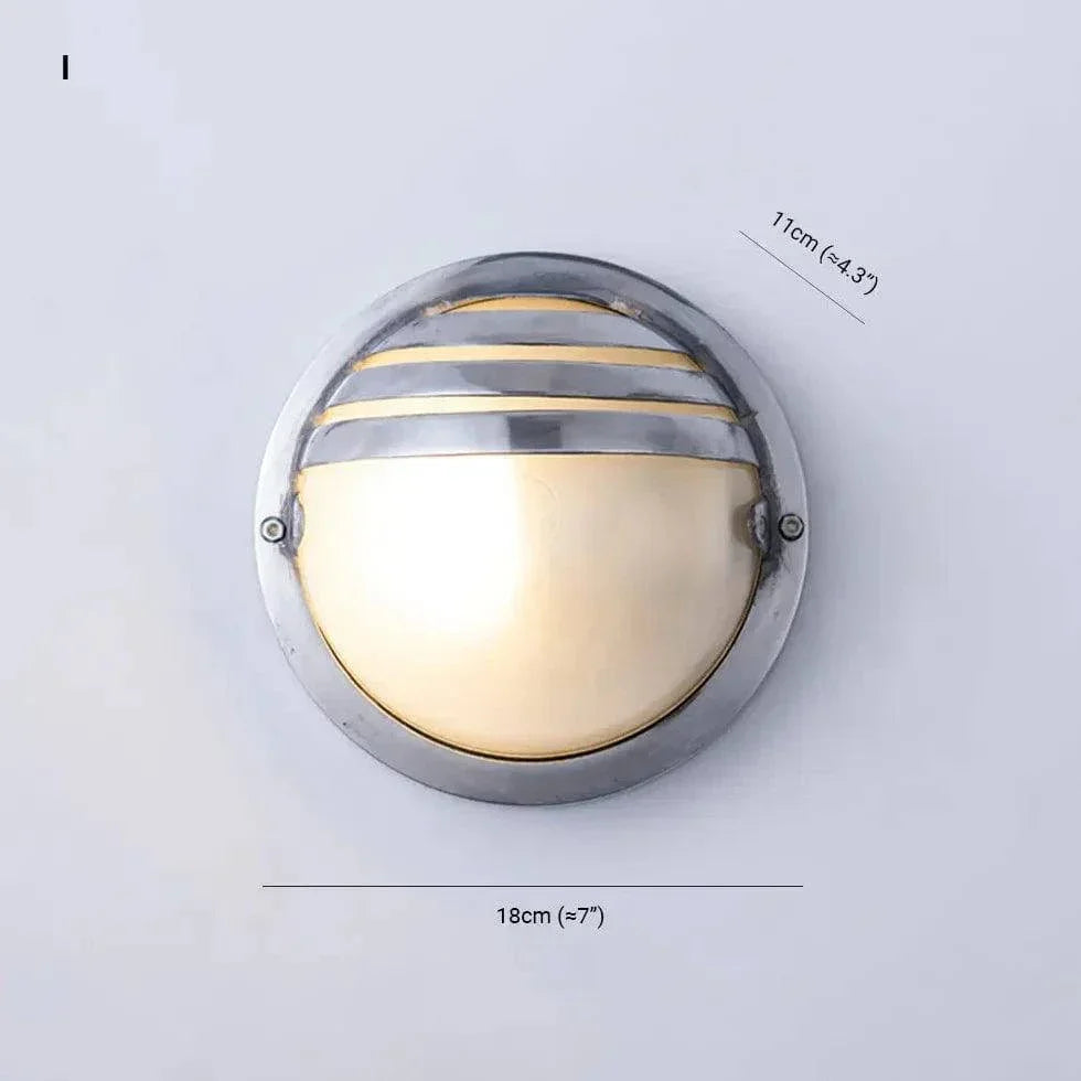 Applique Murale Extérieure Industrielle Argentée Géométrique - Clowas.fr