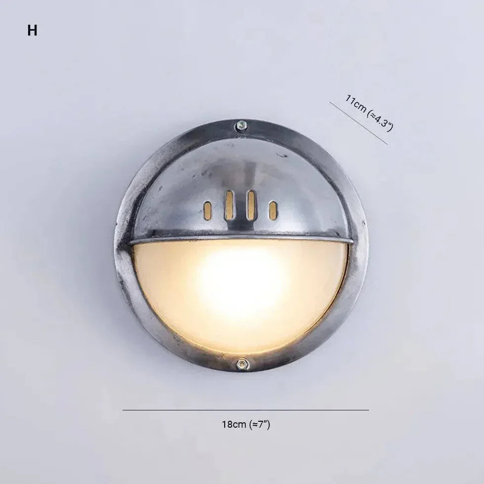 Applique Murale Extérieure Industrielle Argentée Géométrique - Clowas.fr