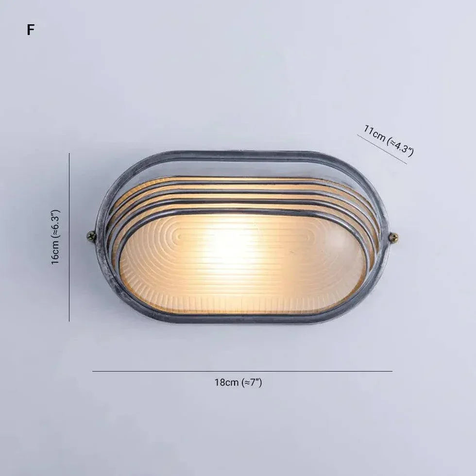 Applique Murale Extérieure Industrielle Argentée Géométrique - Clowas.fr