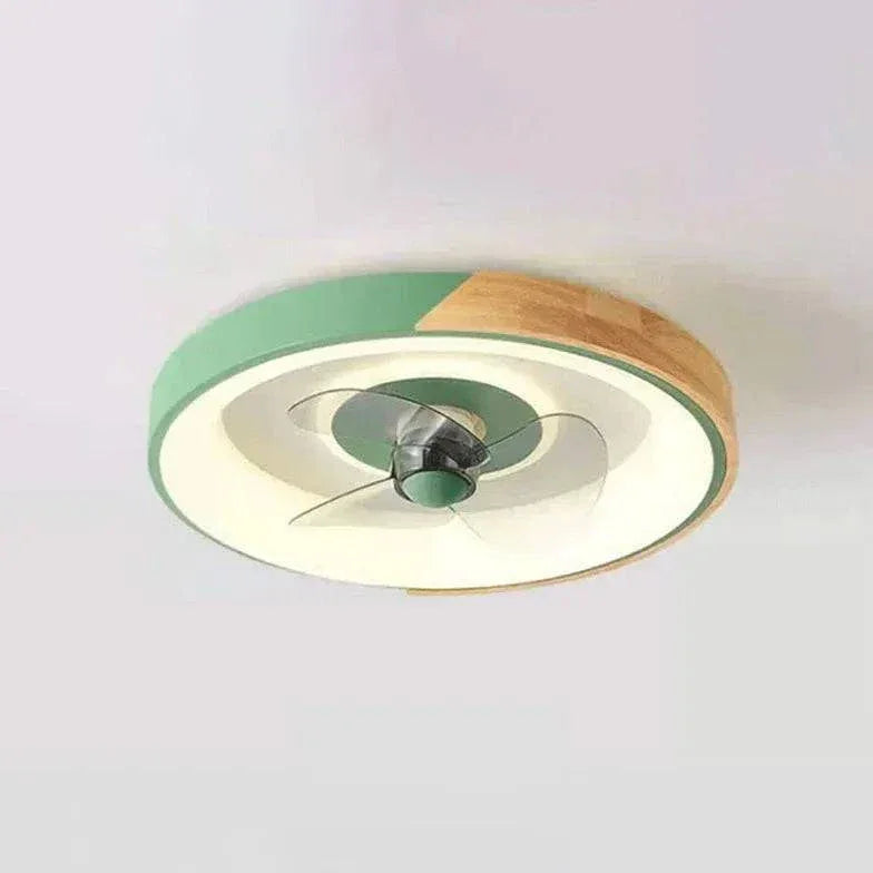 Ventilateur Plafonnier Rond Coloré Avec Lumière Chambre - Clowas.fr
