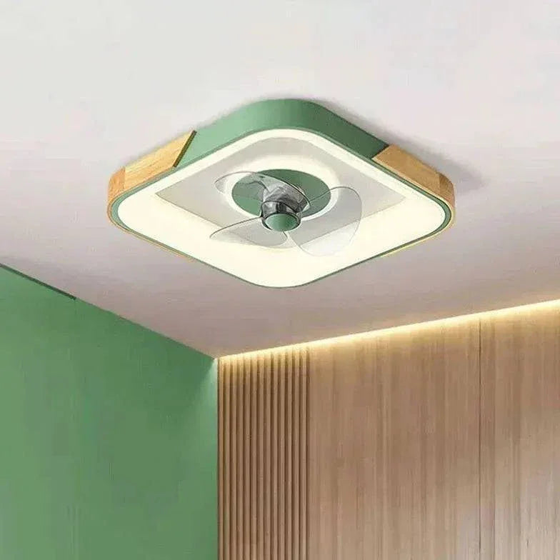 Ventilateur Plafonnier Rond Coloré Avec Lumière Chambre - Clowas.fr