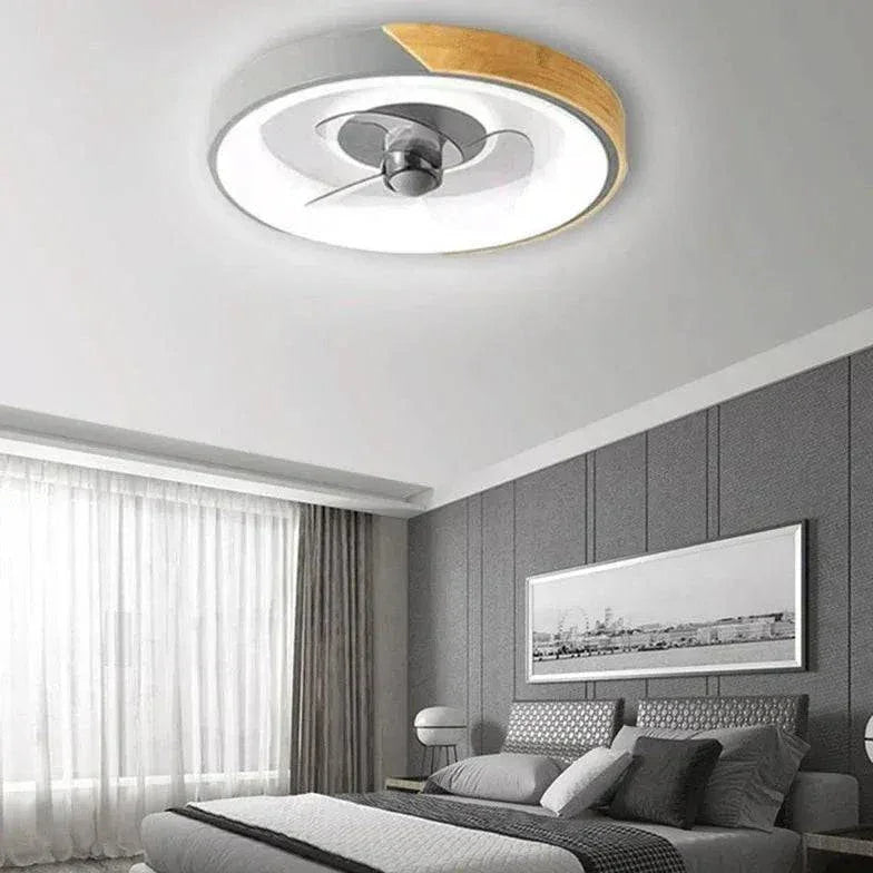 Ventilateur Plafonnier Rond Coloré Avec Lumière Chambre - Clowas.fr