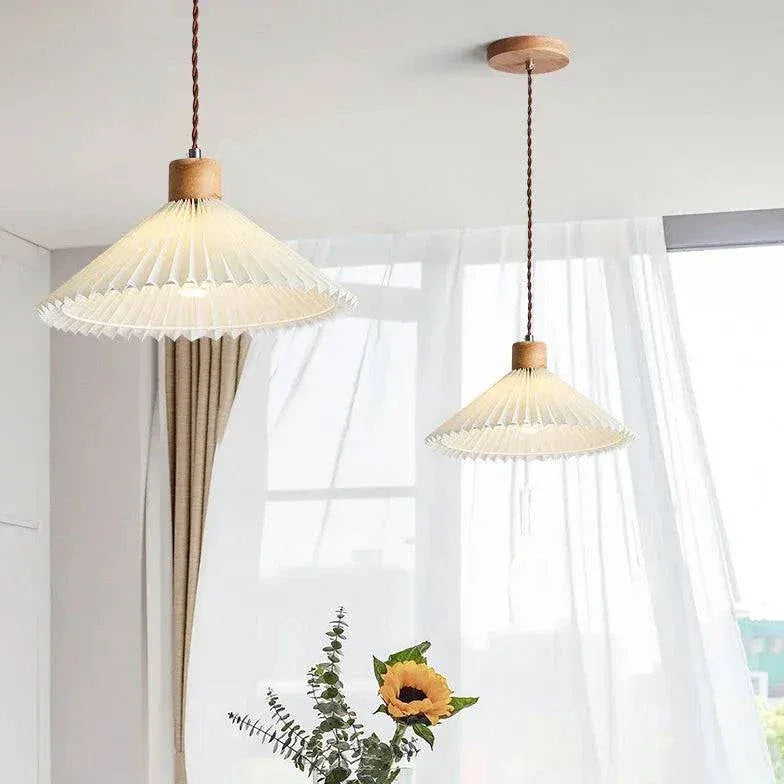 Lustre En Bois Pliable Pour Chambre À Coucher Blanche - Clowas.fr