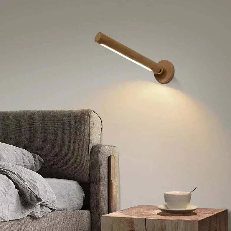 Lampe De Lecture En Bois Rechargeable De Chevet - Clowas.fr