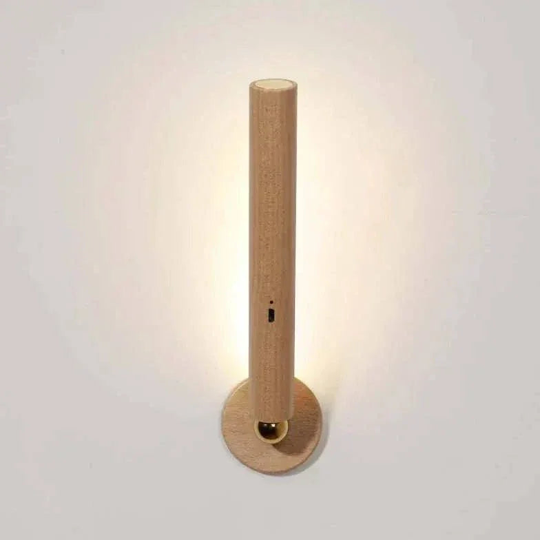 Lampe De Lecture En Bois Rechargeable De Chevet - Clowas.fr