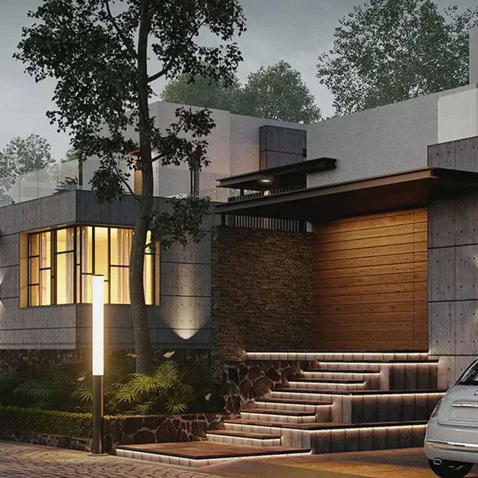 Lampadaires De Jardin Design Moderne Extérieur Villa - Clowas.fr