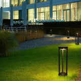 Lampadaire D'Extérieur Creux En Métal Noir - Clowas.fr