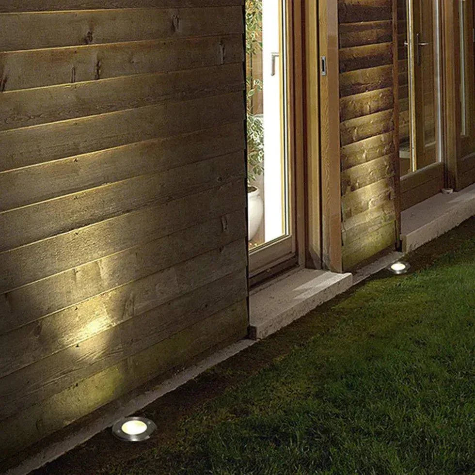 Luminaire Extérieur Rond À Led Au Sol En Acier Inoxydable - Clowas.fr