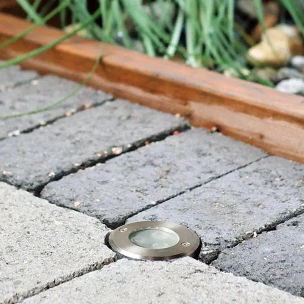 Luminaire Extérieur Rond À Led Au Sol En Acier Inoxydable - Clowas.fr