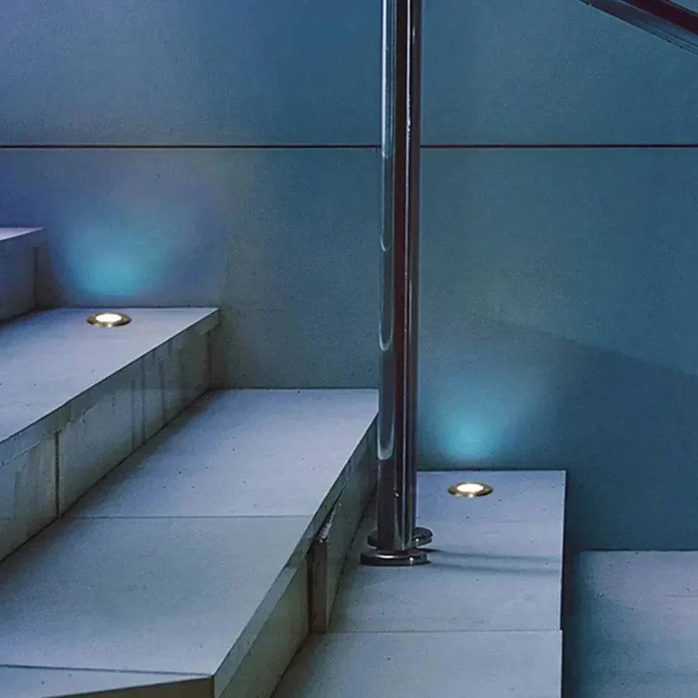 Luminaire Extérieur Rond À Led Au Sol En Acier Inoxydable - Clowas.fr