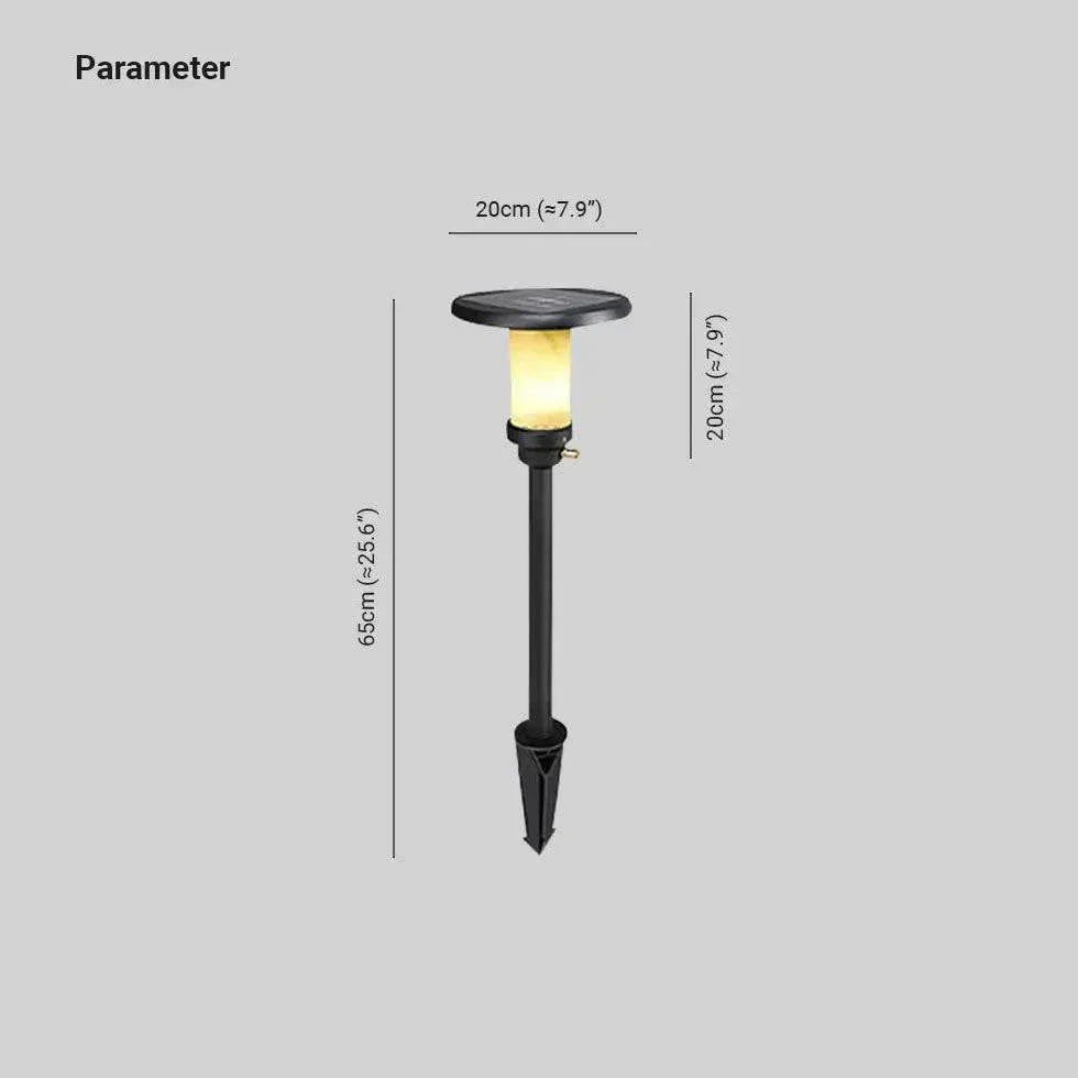 Réverbère De Jardin Led À Colonne De Marbre - Clowas.fr