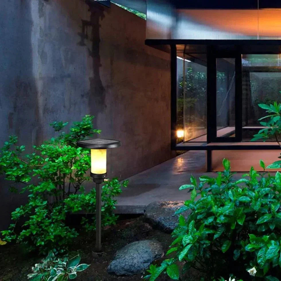 Réverbère De Jardin Led À Colonne De Marbre - Clowas.fr