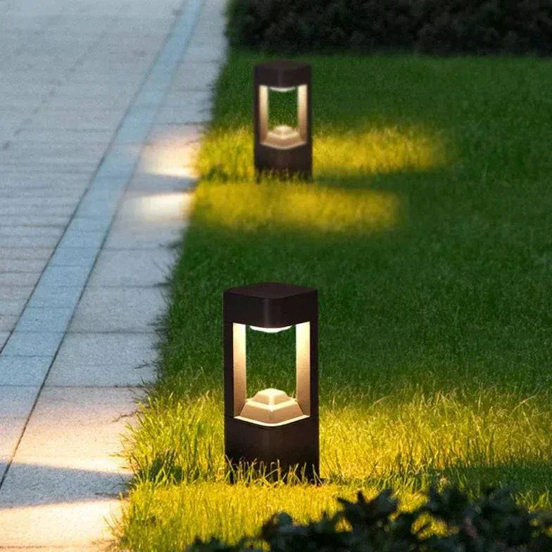 Lampadaire Extérieur Led Noir Hexagonal - Clowas.fr