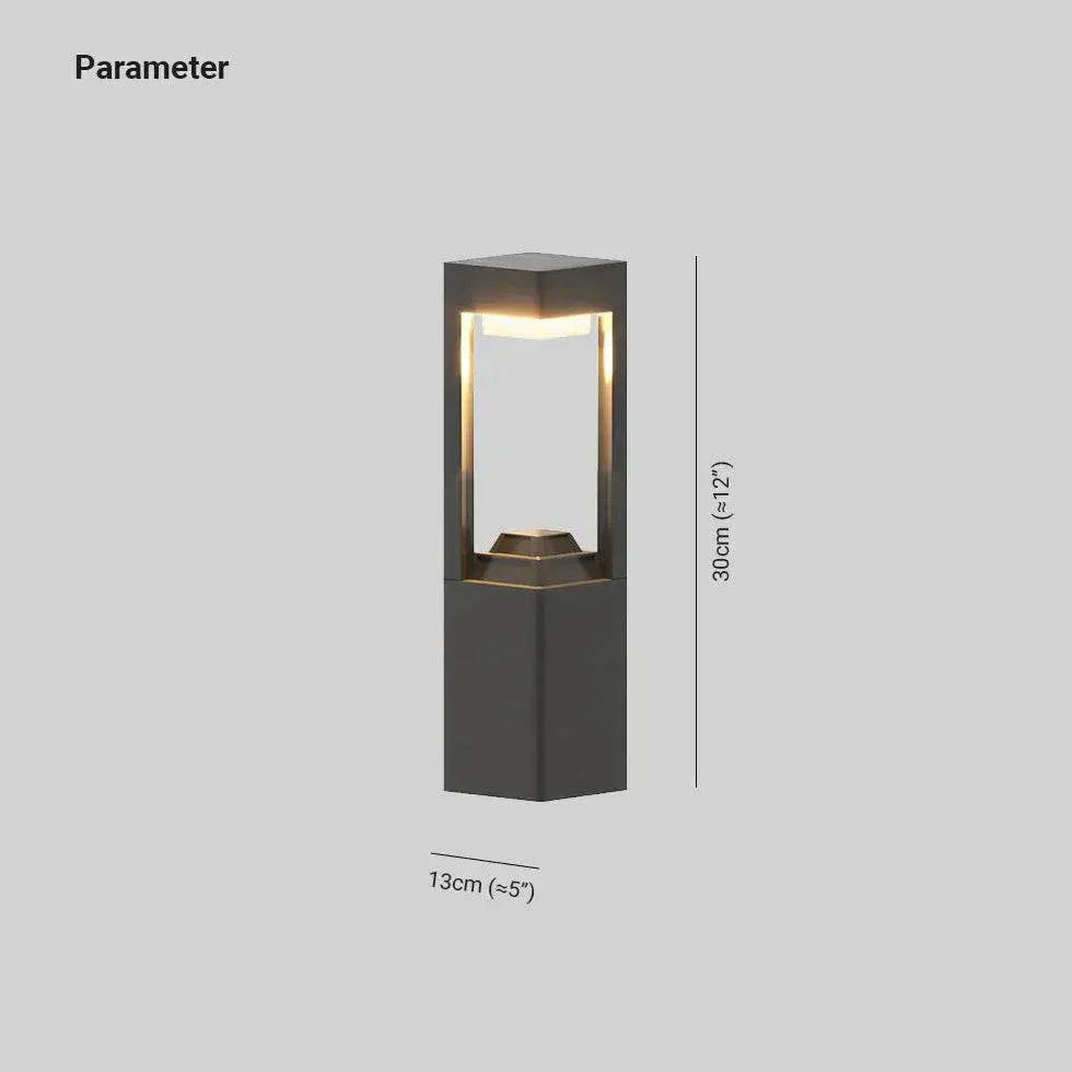 Lampadaire Extérieur Led Noir Hexagonal - Clowas.fr
