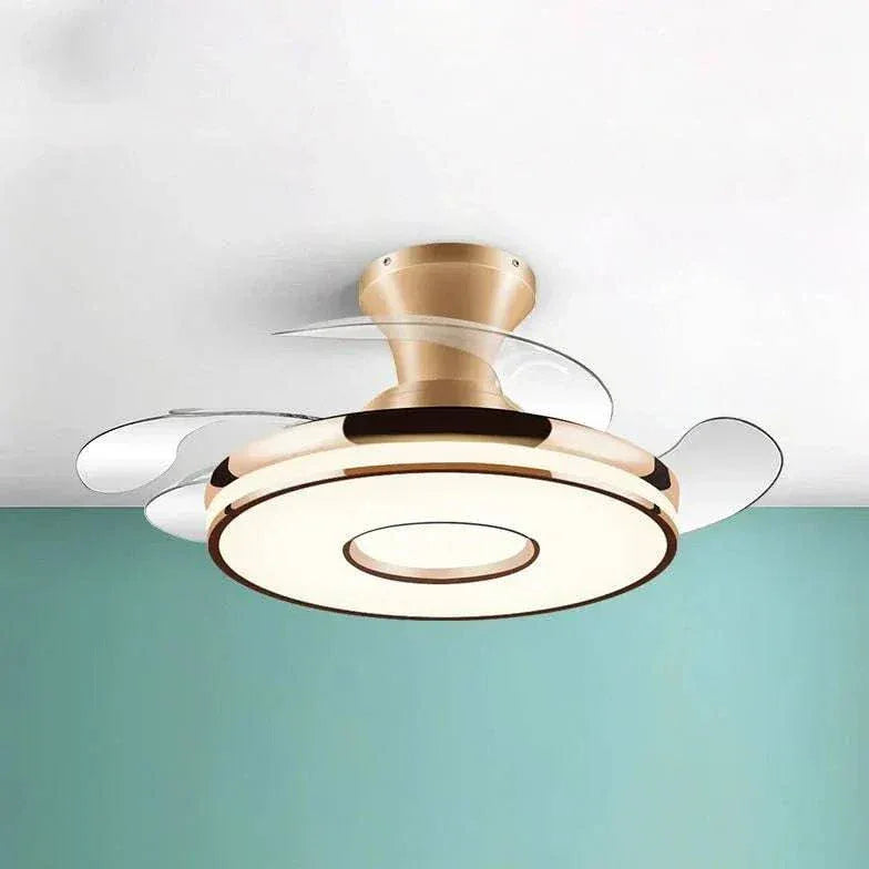 Ventilateur De Plafond Transparent Avec Lumière Moderne - Clowas.fr