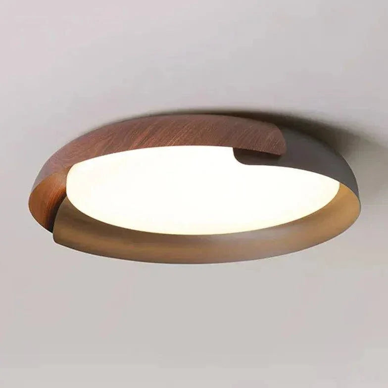 Plafonnier Plat Led Design Minimaliste Chambre Bois - Clowas.fr