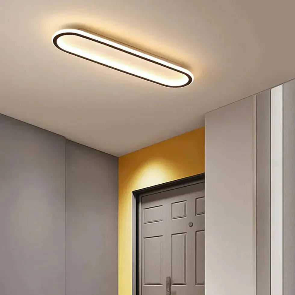 Plafonnier Led Ovale Long Pour Chambre À Coucher - Clowas.fr