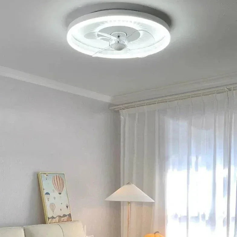 Ventilateur De Plafond Simple Blanc Avec Lumière - Clowas.fr