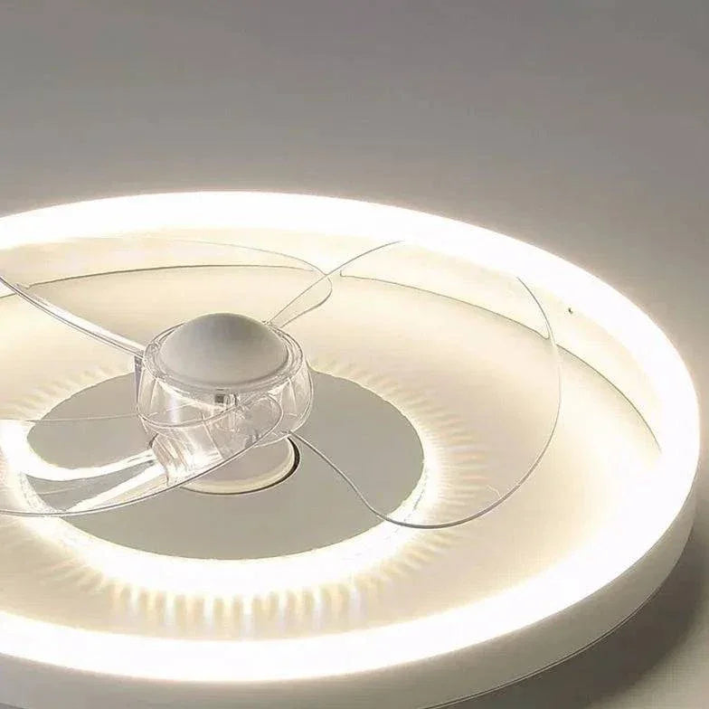 Ventilateur De Plafond Simple Blanc Avec Lumière - Clowas.fr