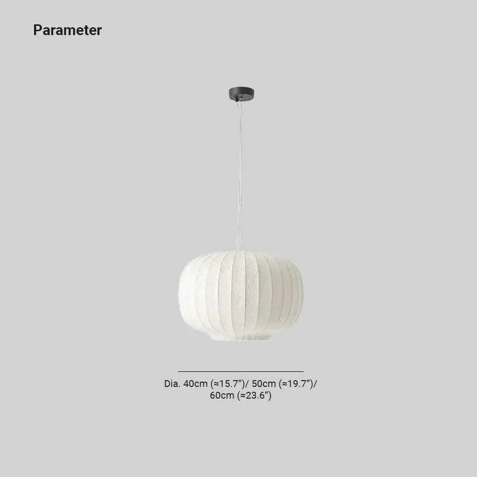 Lustre Blanc Rétro Style Lanterne En Tissu - Clowas.fr