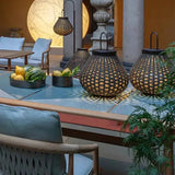 Lampe De Sol Extérieure À Poignée De Lanterne Tissée Rustique - Clowas.fr