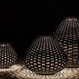 Lampe De Sol Extérieure À Poignée De Lanterne Tissée Rustique - Clowas.fr