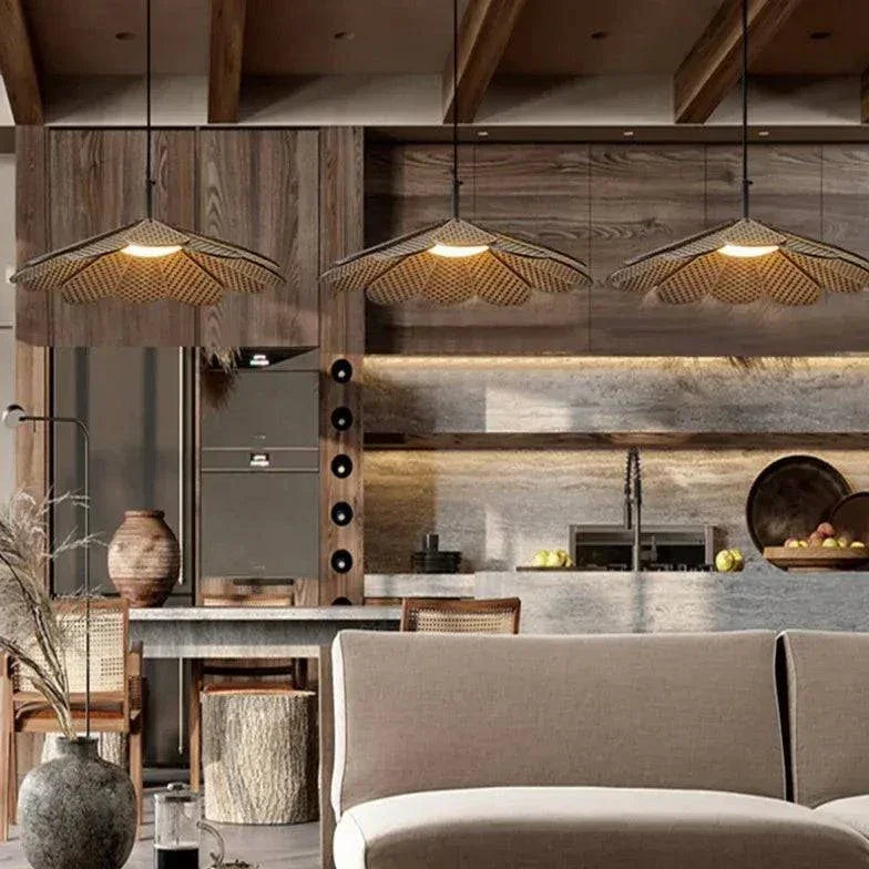 Lustre Design En Bois Style Rétro Japonais - Clowas.fr