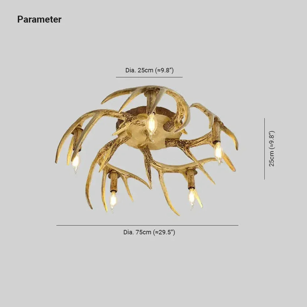 Suspension Vintage En Bois Imitation Bois De Cerf - Clowas.fr