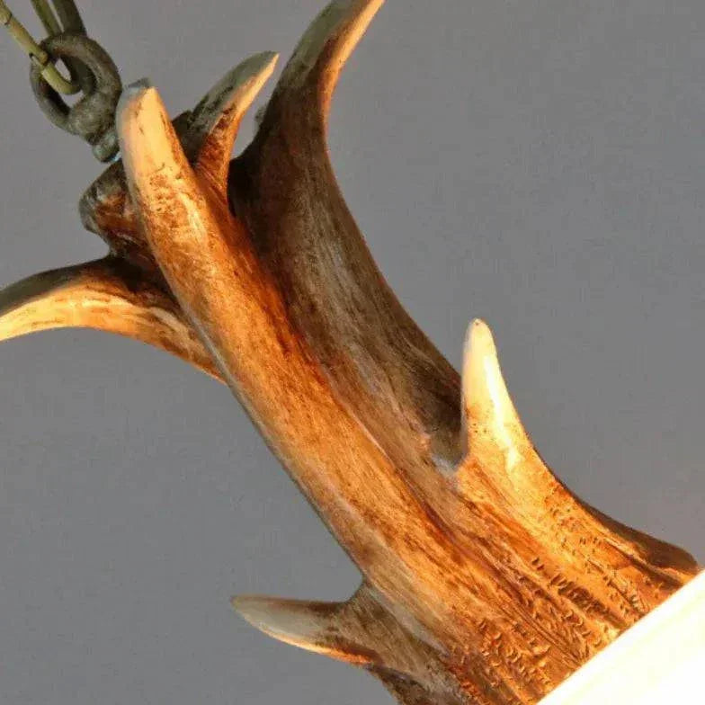 Lustre Vintage Rustique En Bois Avec Un Design De Style Bois De Cerf - Clowas.fr