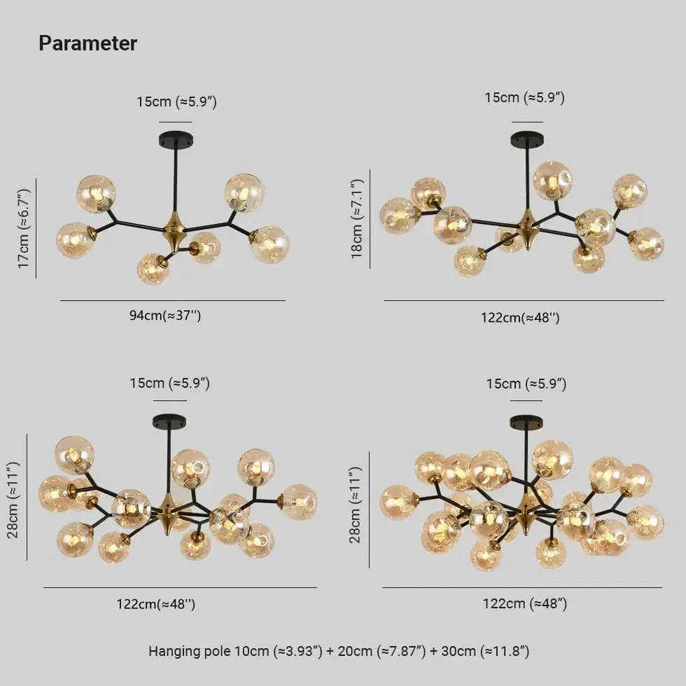 Lustre De Salon Antique En Verre Moderne Et Créatif - Clowas.fr