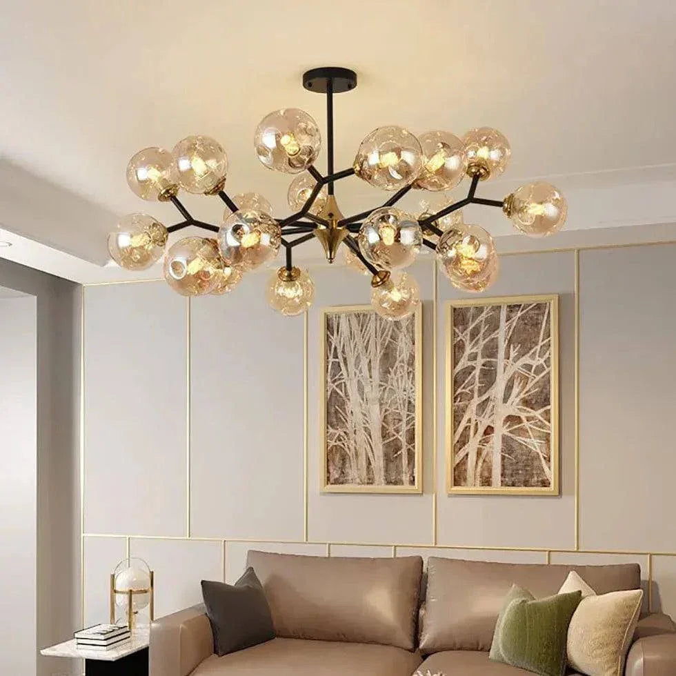 Lustre De Salon Antique En Verre Moderne Et Créatif - Clowas.fr