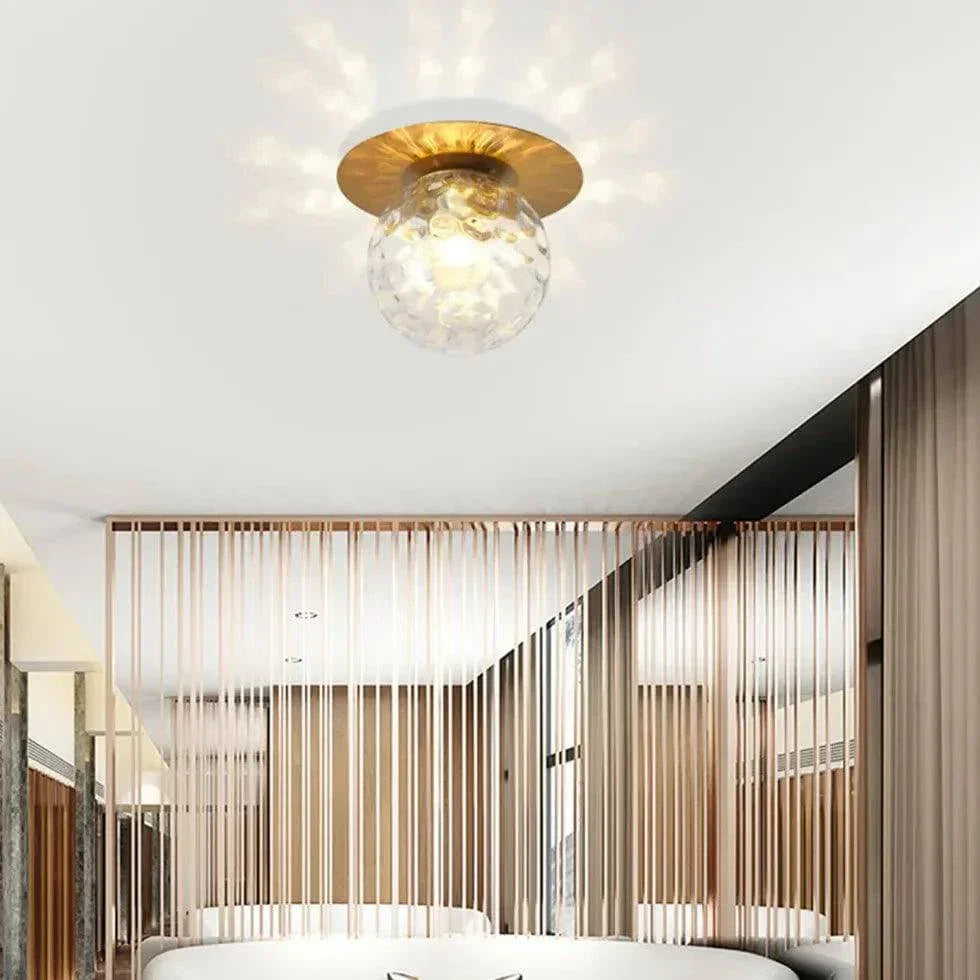 Luminaire Mural Or Verre Nordique - Clowas.fr