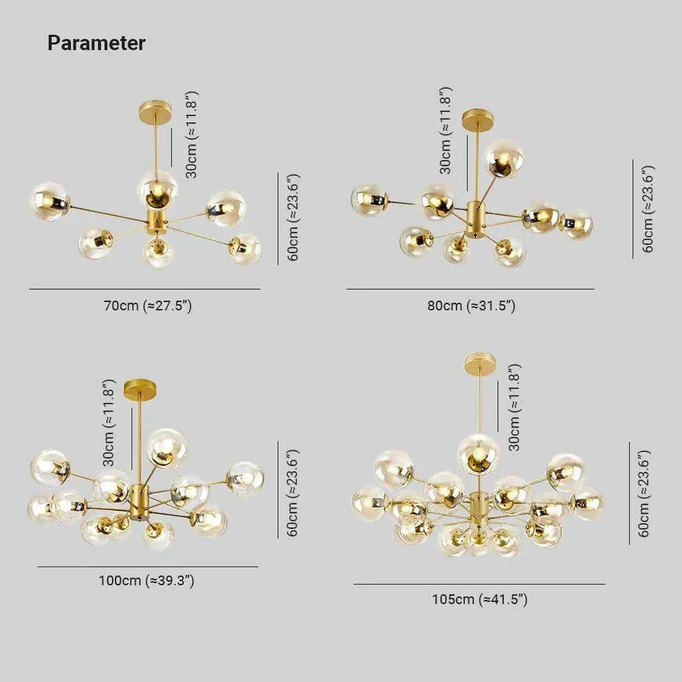 Lustre Boule De Verre Nordique Moderne - Clowas.fr