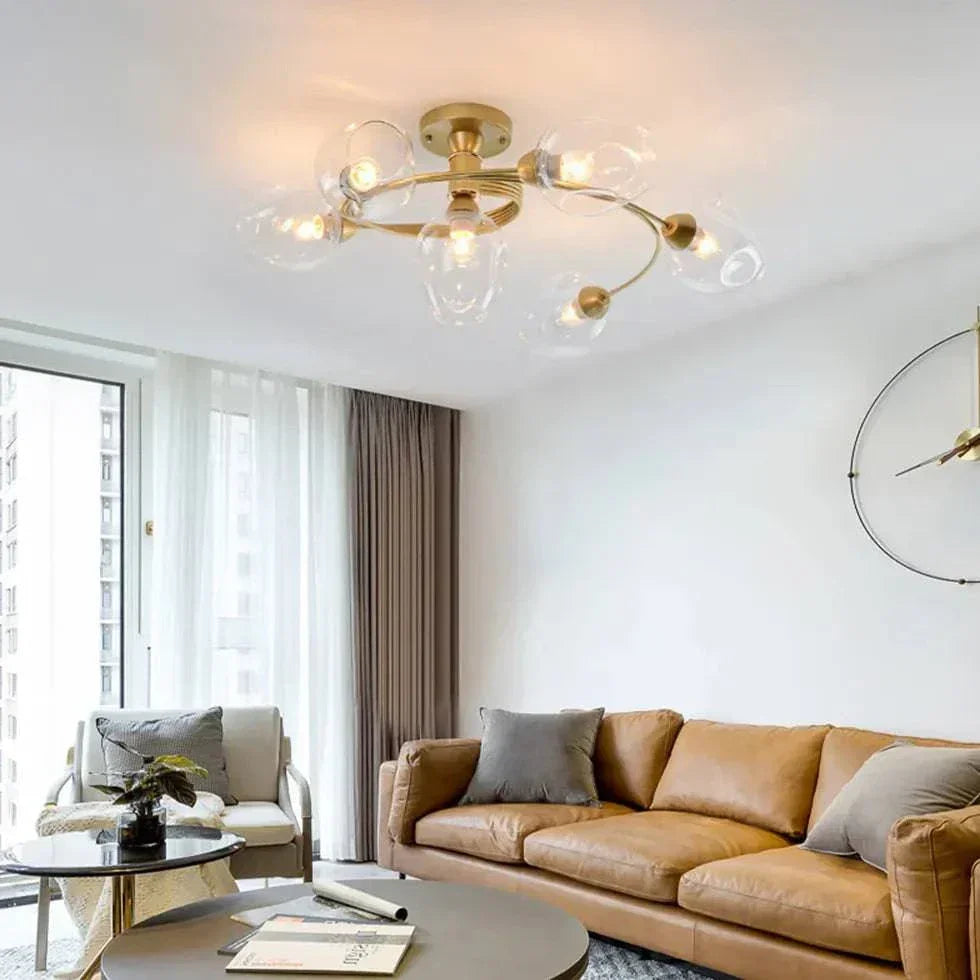 Plafonnier En Verre Transparent Pour Chambre - Clowas.fr