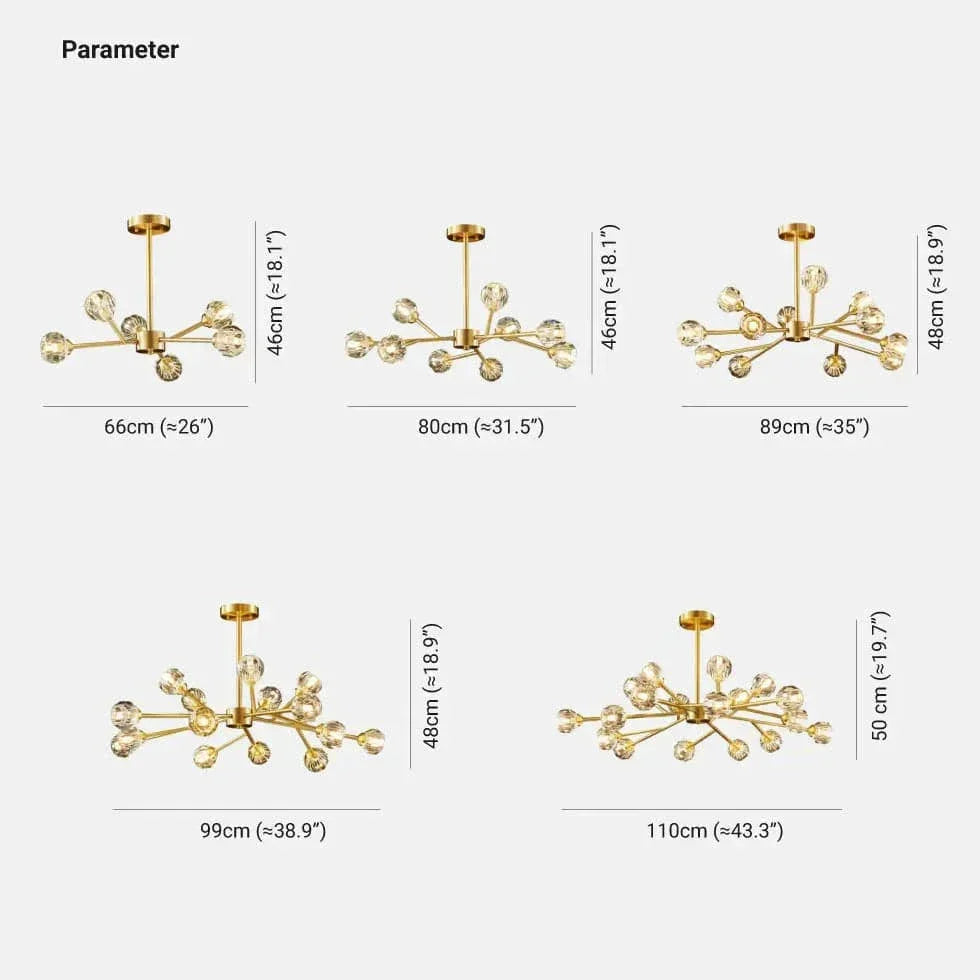 Radial En Verre Or Pour Le Lustre Du Salon - Clowas.fr