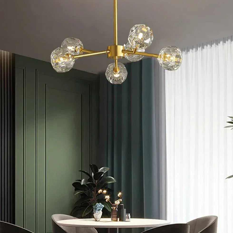 Radial En Verre Or Pour Le Lustre Du Salon - Clowas.fr