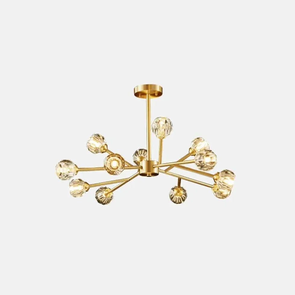 Radial En Verre Or Pour Le Lustre Du Salon - Clowas.fr