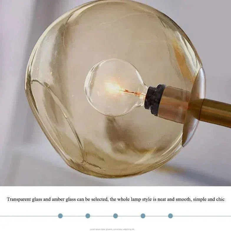 Lustre De Salon Multi-Boules En Verre Transparent - Clowas.fr