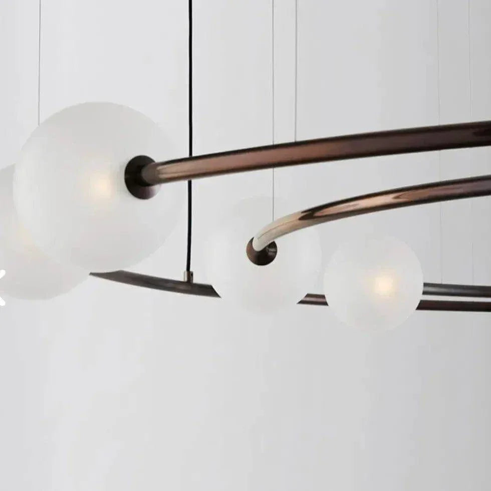 Suspension Ronde Blanche Avec Anneau En Métal - Clowas.fr