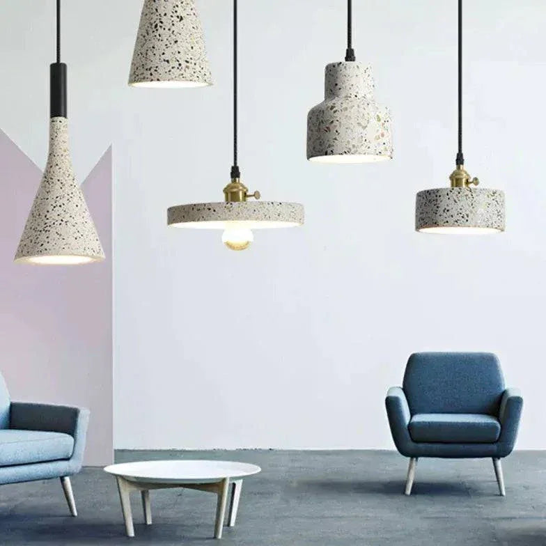 Lustre Pendant Salon Style Terrazzo Texture - Clowas.fr