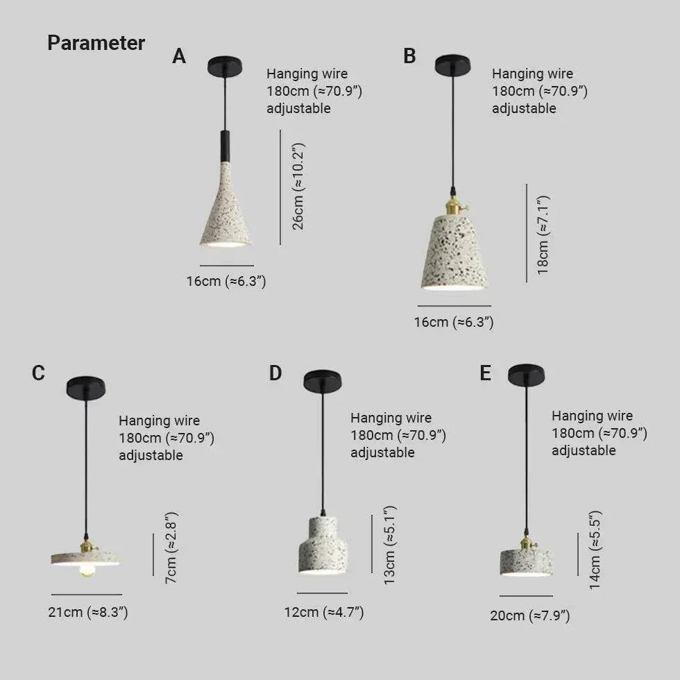 Lustre Pendant Salon Style Terrazzo Texture - Clowas.fr